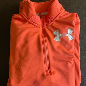 Under Armour girls zipper pullover orange
